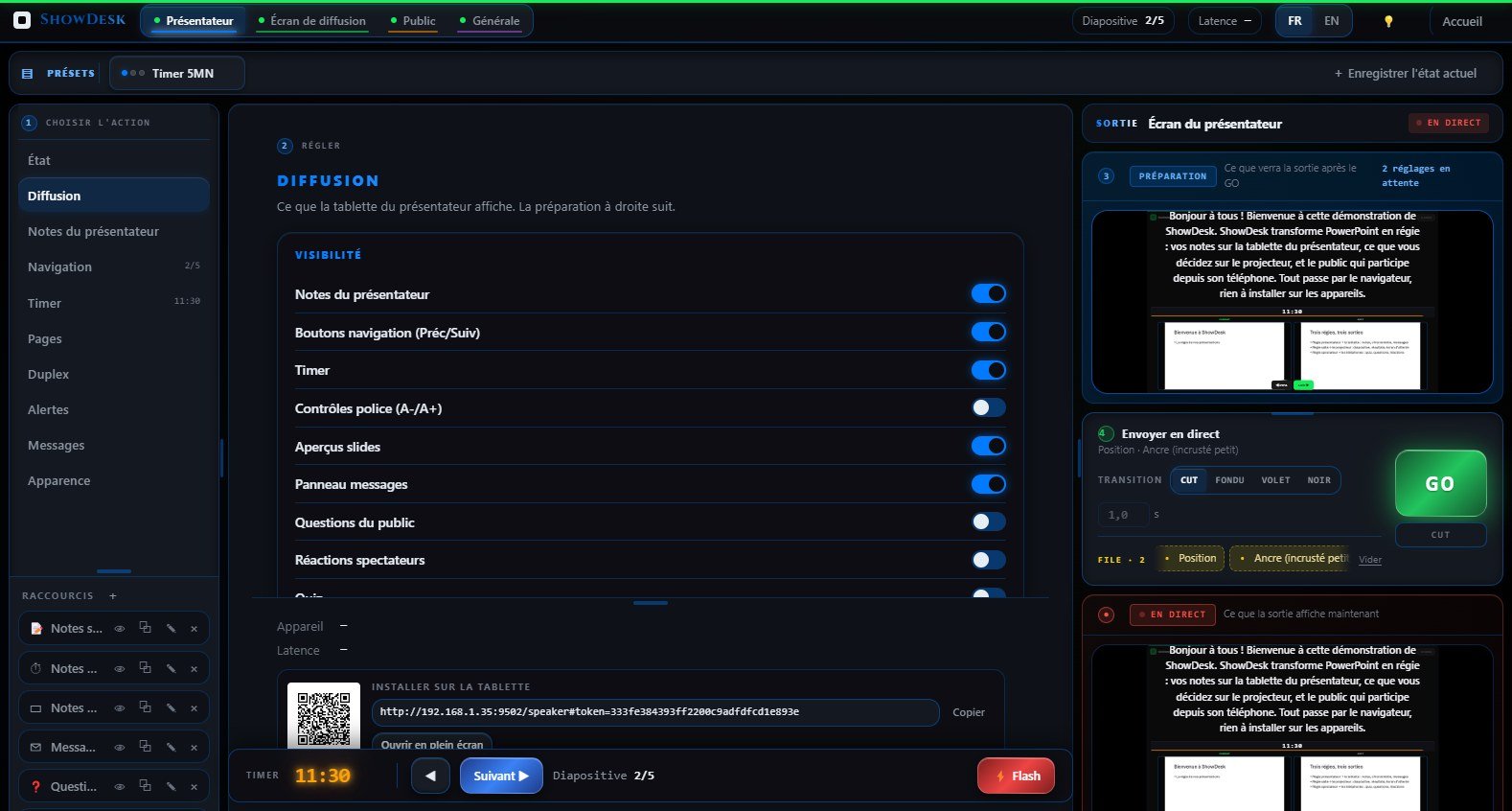Admin Presenter Dashboard